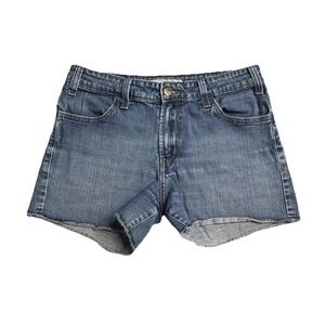VTG Levis Denim Shorts Womens 8 Blue Cutoff Distressed Raw Hem Stretch Casual